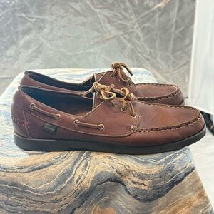 Allen Edmonds center fielder leather boat shows men’s 10